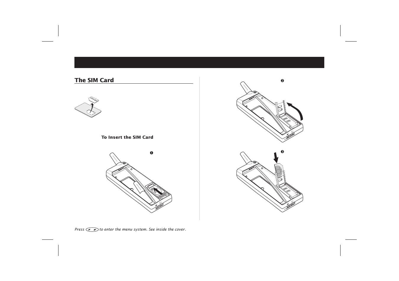 Preparing your phone for use, Insert the sim card 3, The sim card, the battery | The sim card | Ericsson SH888 User Manual | Page 7 / 71