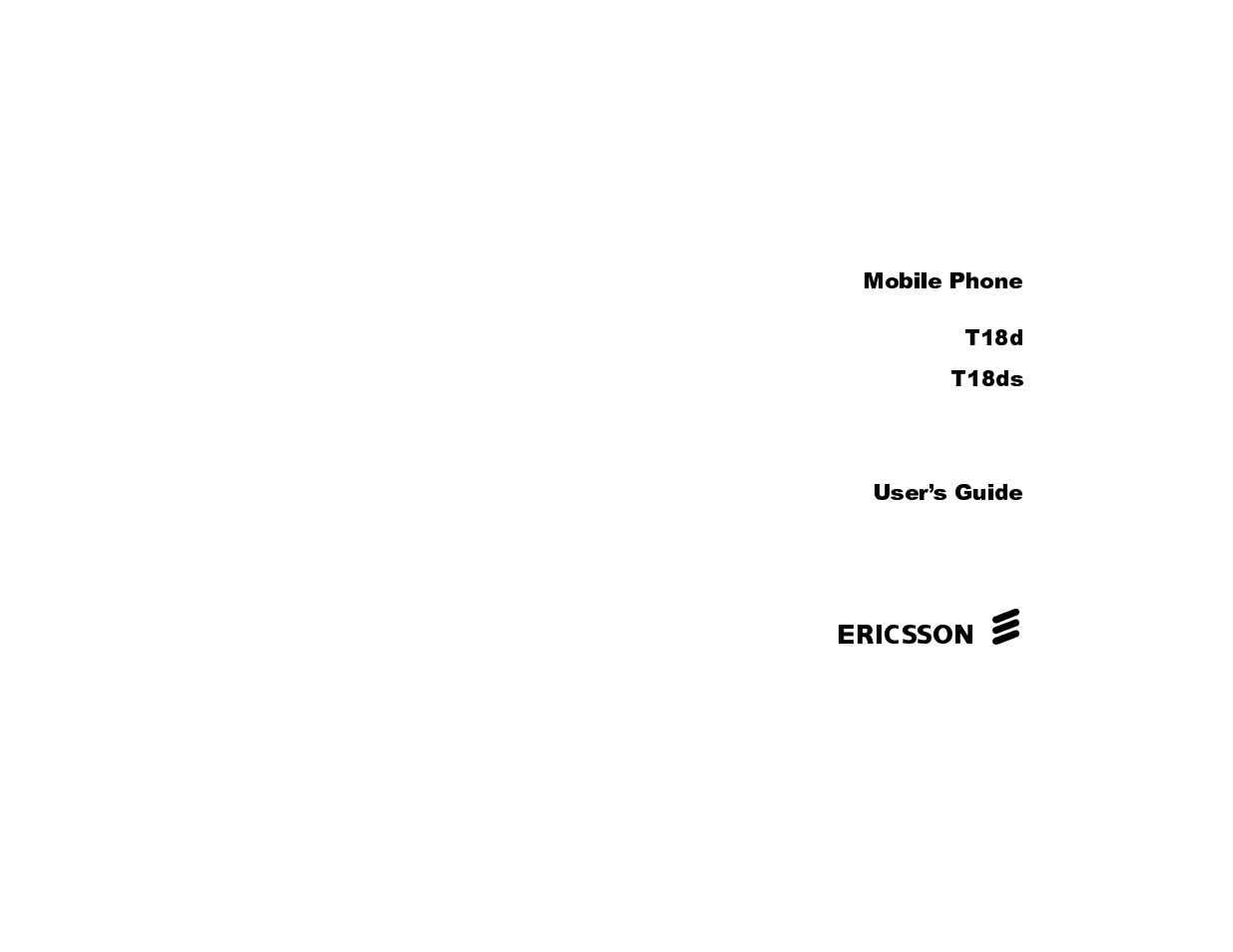 Ericsson T18d User Manual | 79 pages