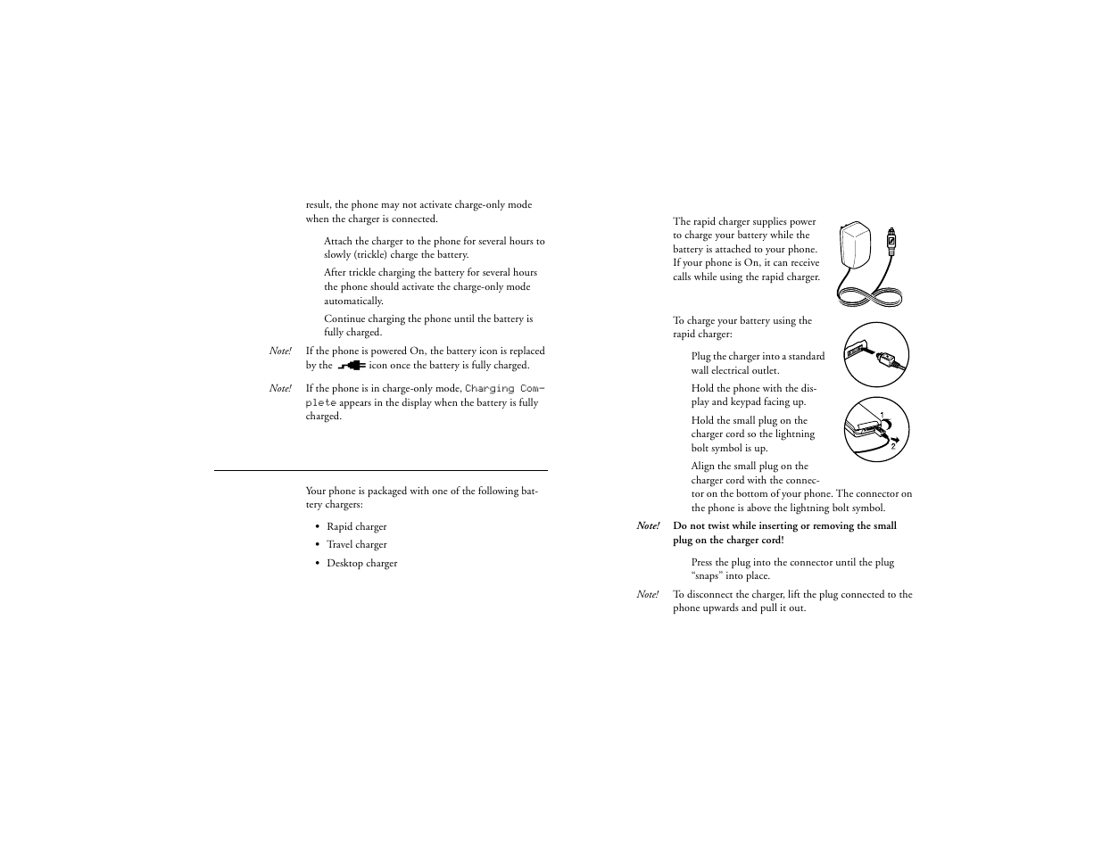 Selecting your charger, Not for commercial use – ericsson inc | Ericsson T18d User Manual | Page 15 / 79