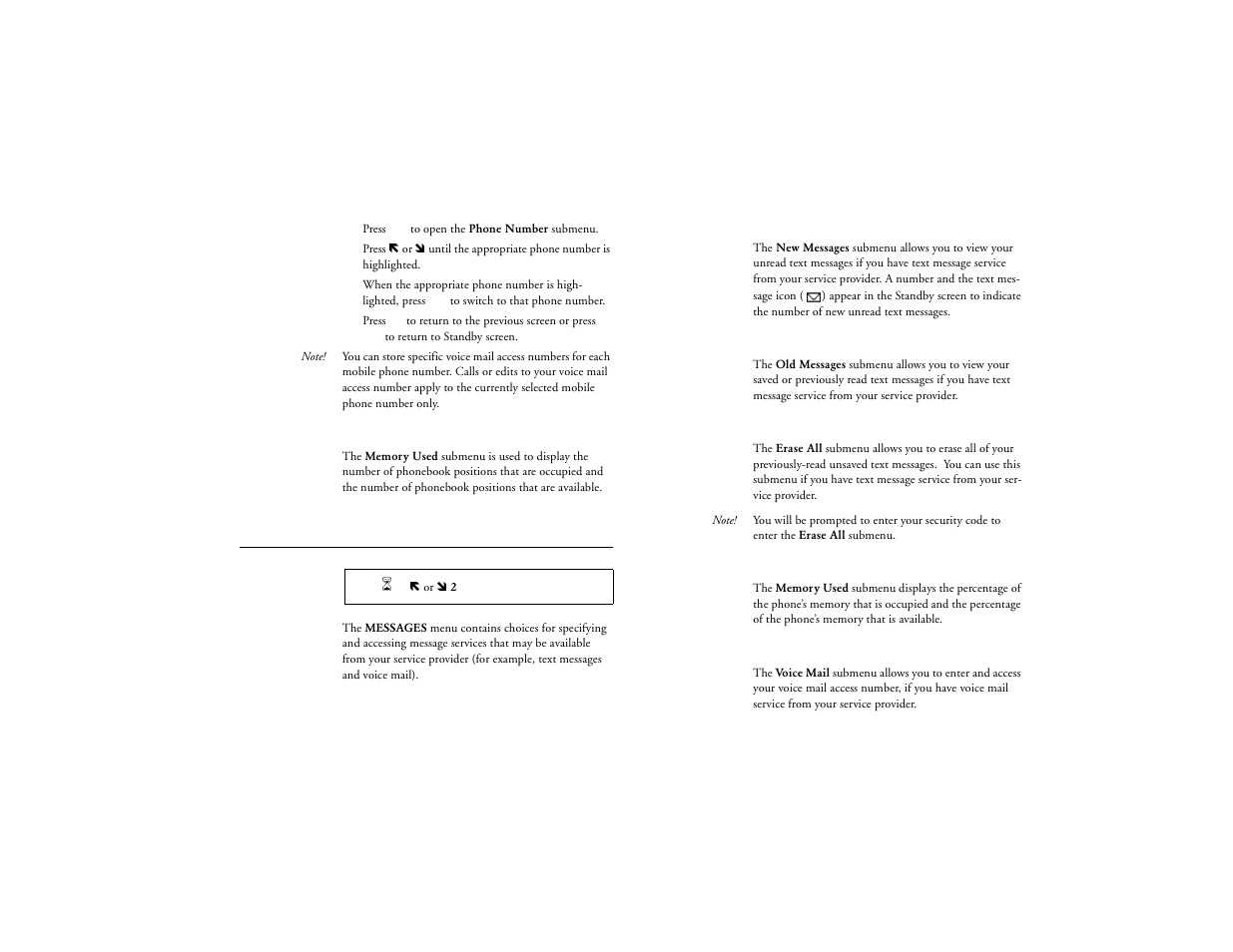 Messages menu, Not for commercial use – ericsson inc | Ericsson T18d User Manual | Page 39 / 79