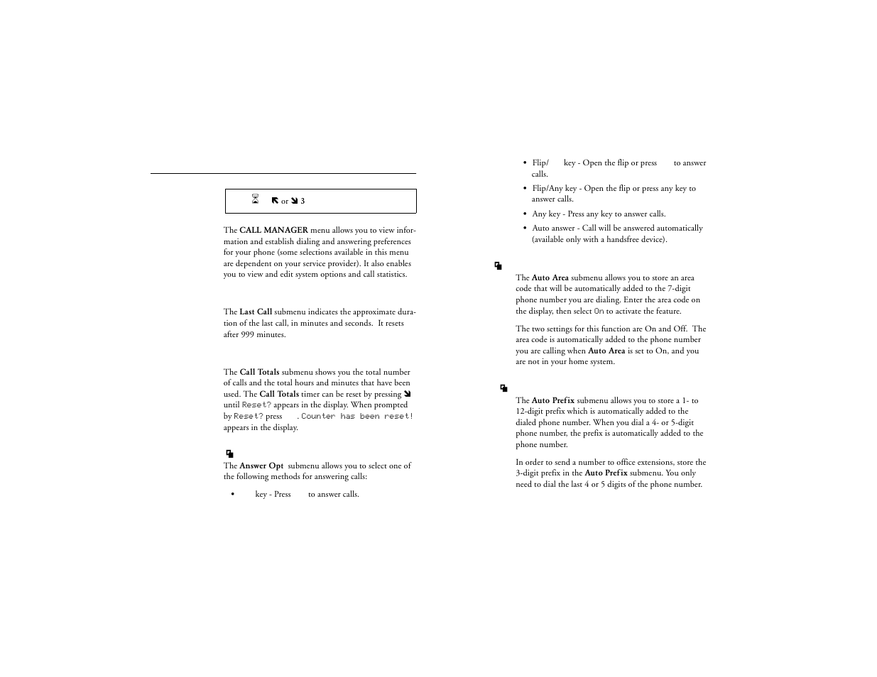 Call manager menu, Not for commercial use – ericsson inc | Ericsson T18d User Manual | Page 40 / 79