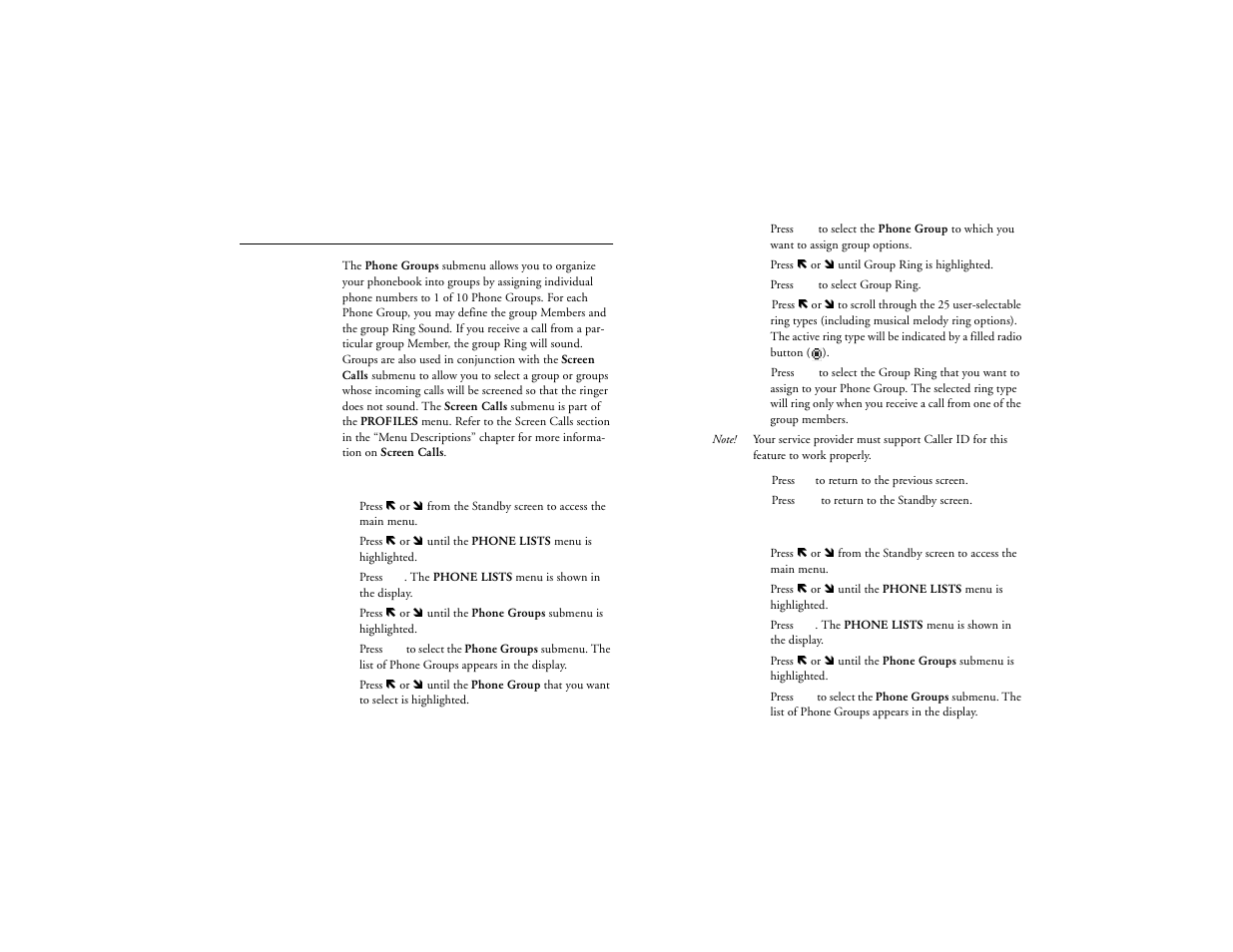Phone groups, Not for commercial use – ericsson inc | Ericsson T18d User Manual | Page 53 / 79