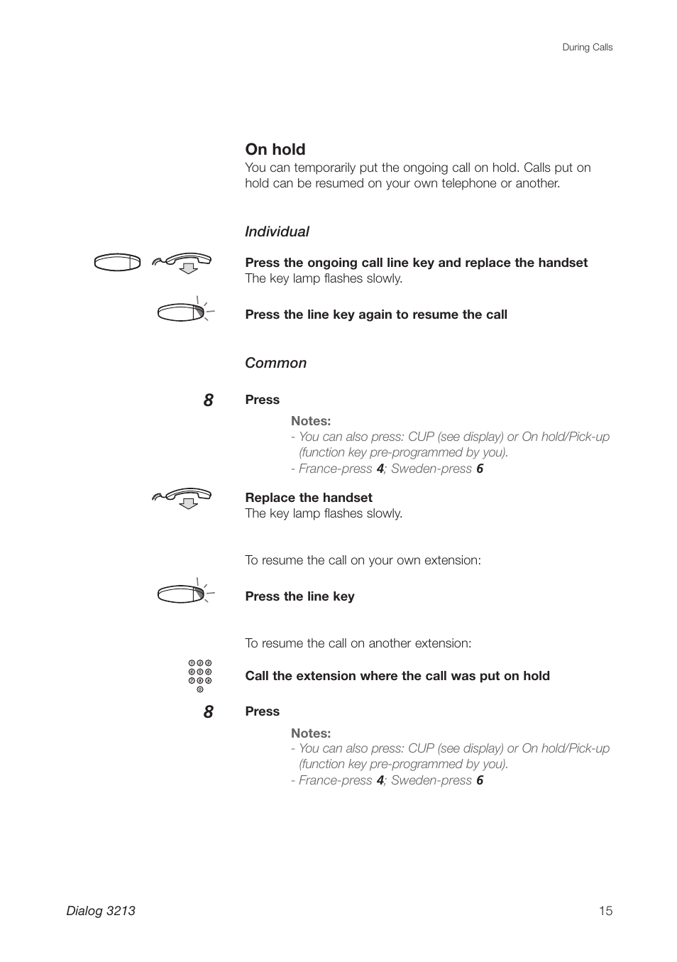 Ericsson Dialog 3213 User Manual | Page 15 / 92