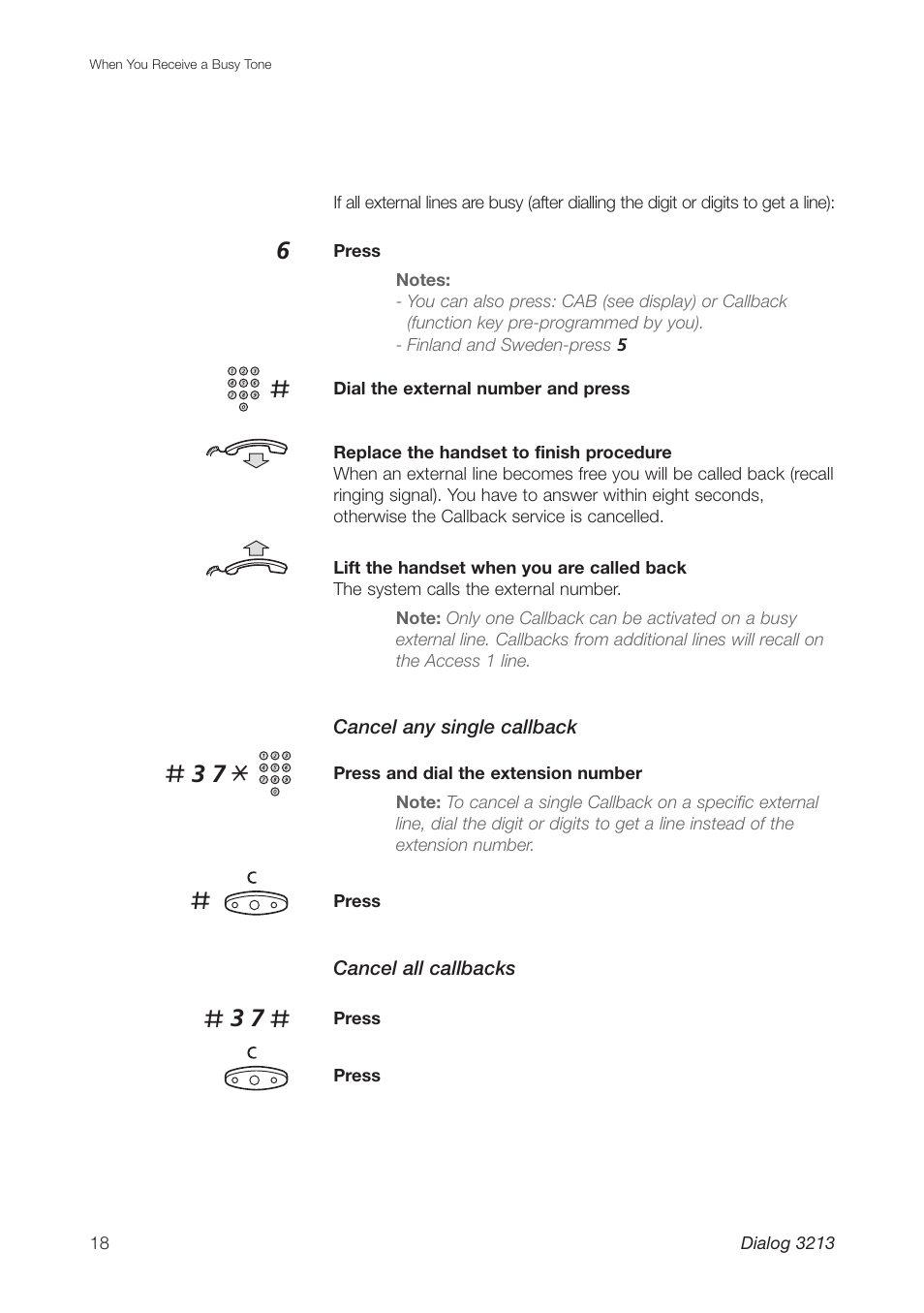Ericsson Dialog 3213 User Manual | Page 18 / 92