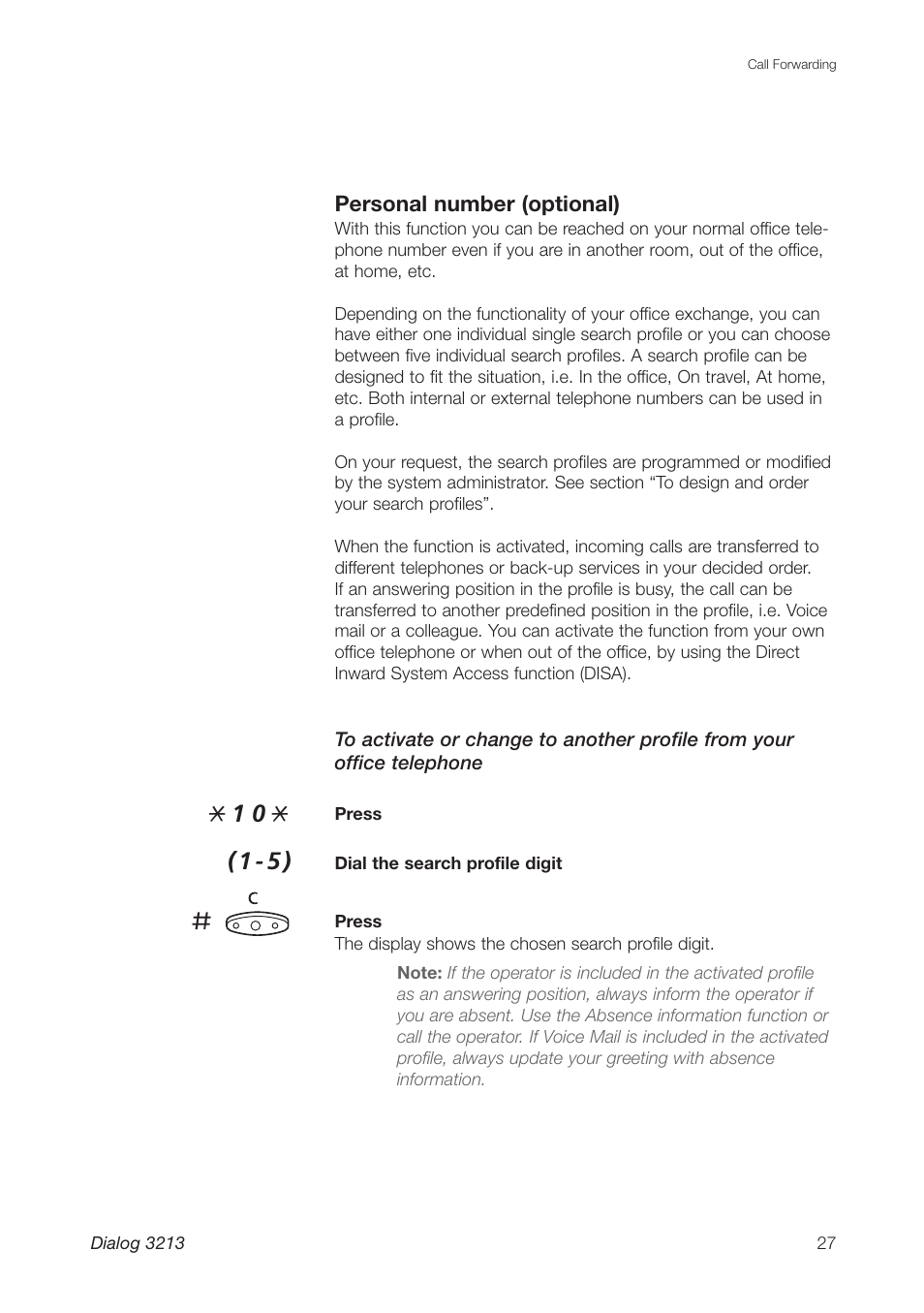 Ericsson Dialog 3213 User Manual | Page 27 / 92
