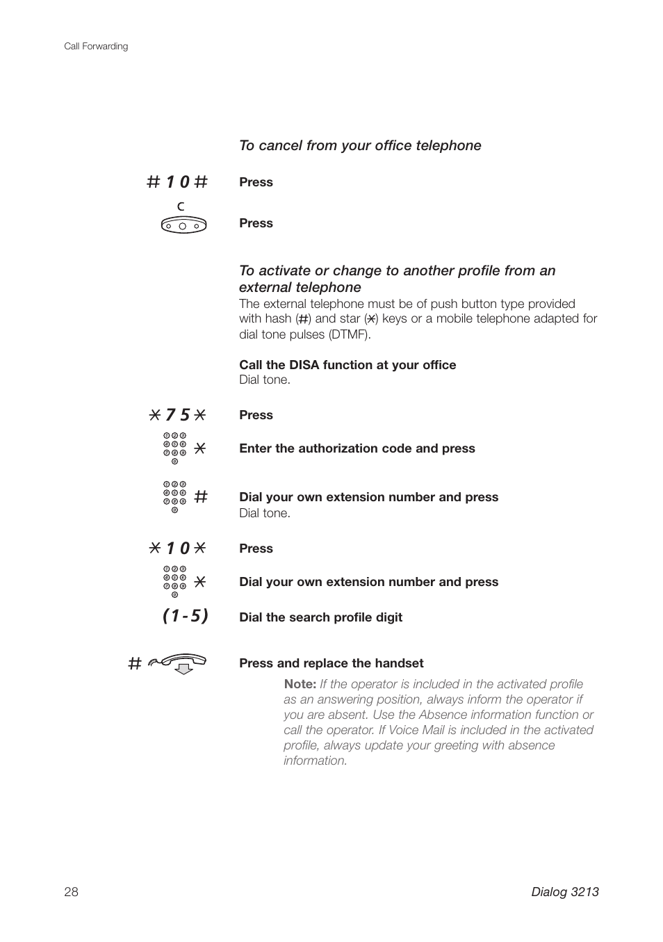 Ericsson Dialog 3213 User Manual | Page 28 / 92
