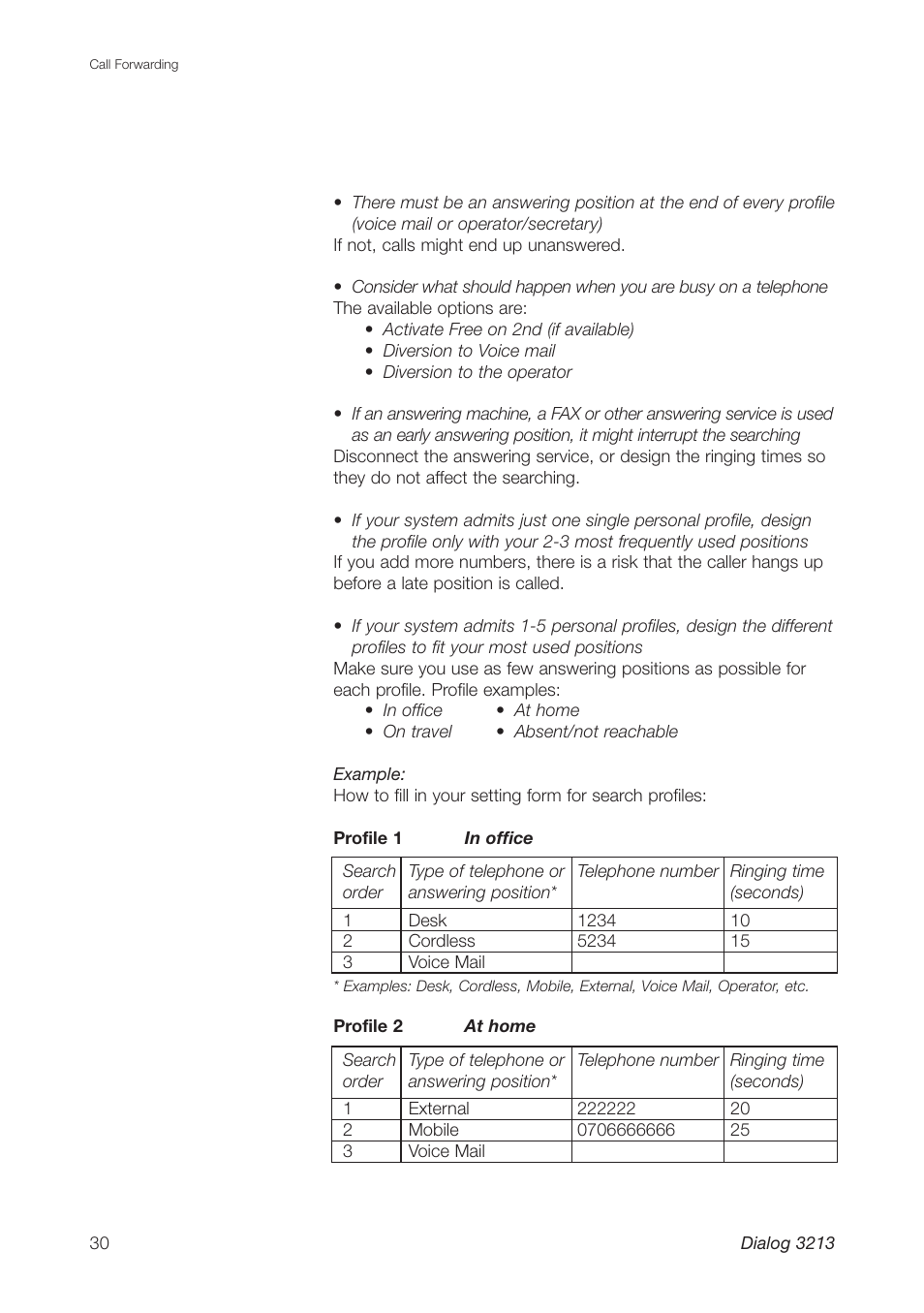 Ericsson Dialog 3213 User Manual | Page 30 / 92
