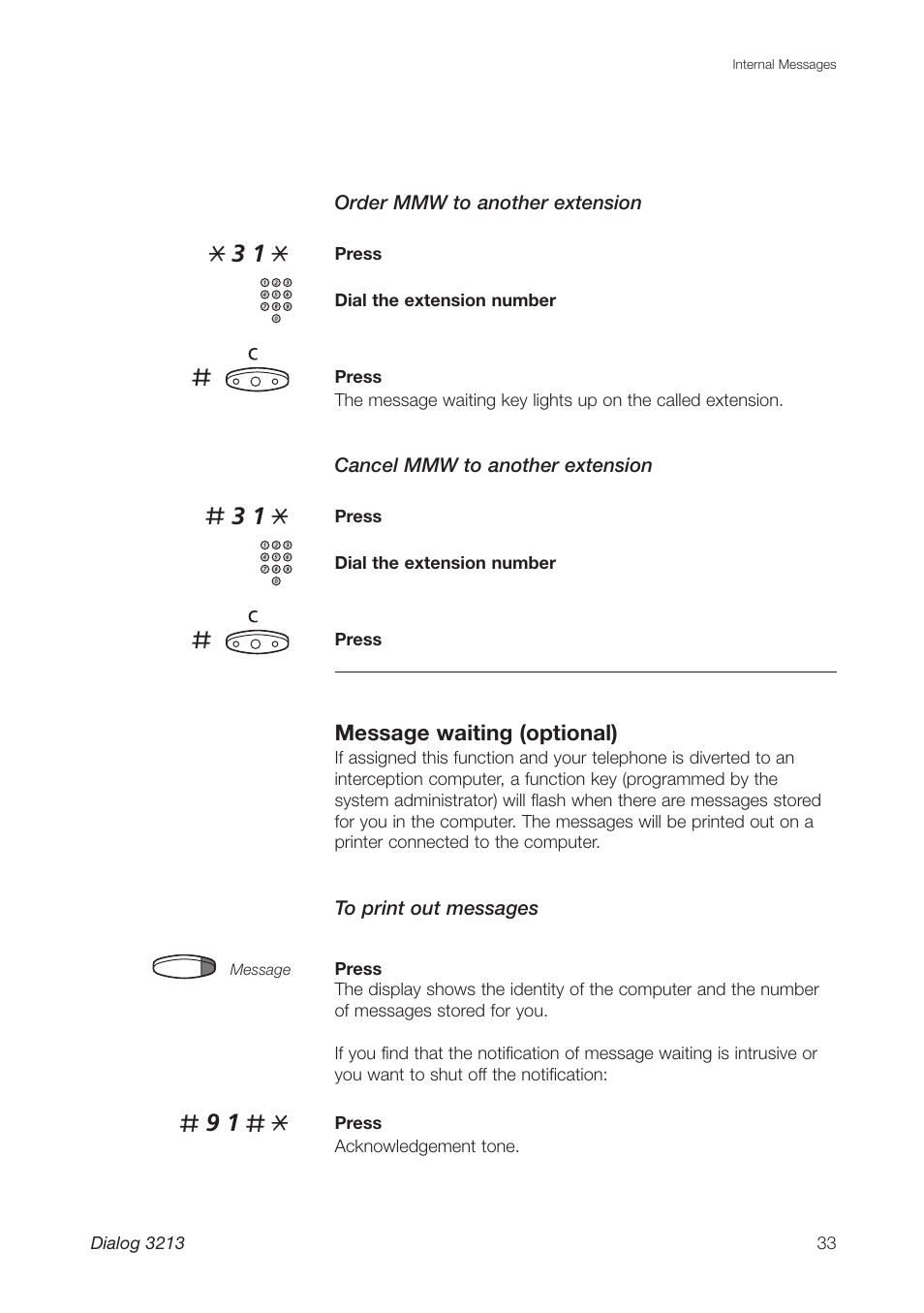 Ericsson Dialog 3213 User Manual | Page 33 / 92