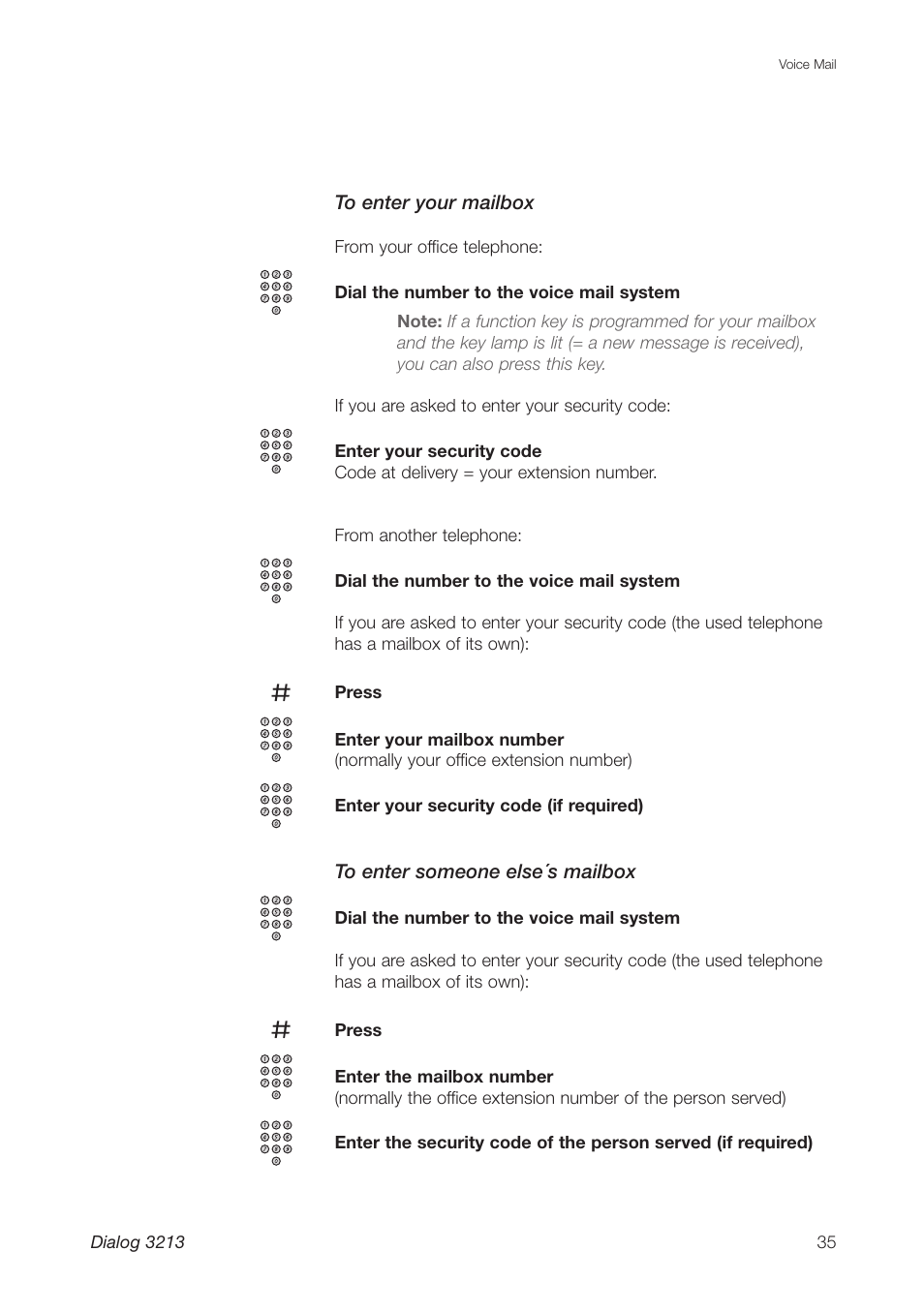 Ericsson Dialog 3213 User Manual | Page 35 / 92