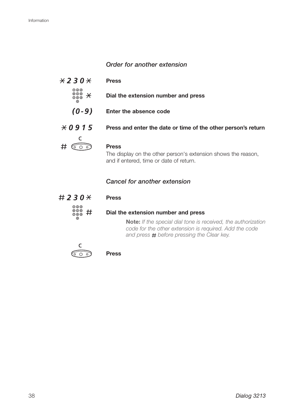 Ericsson Dialog 3213 User Manual | Page 38 / 92