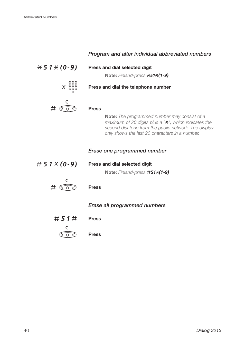 Ericsson Dialog 3213 User Manual | Page 40 / 92