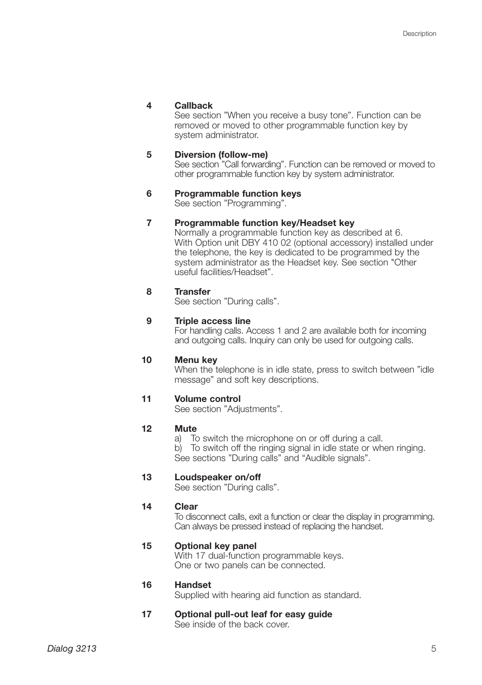 Ericsson Dialog 3213 User Manual | Page 5 / 92