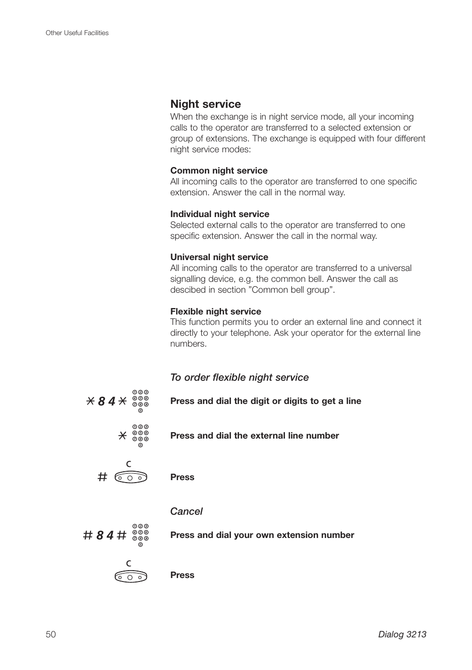 Ericsson Dialog 3213 User Manual | Page 50 / 92
