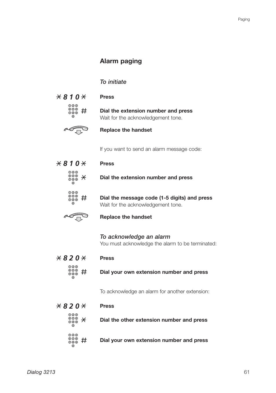 Ericsson Dialog 3213 User Manual | Page 61 / 92