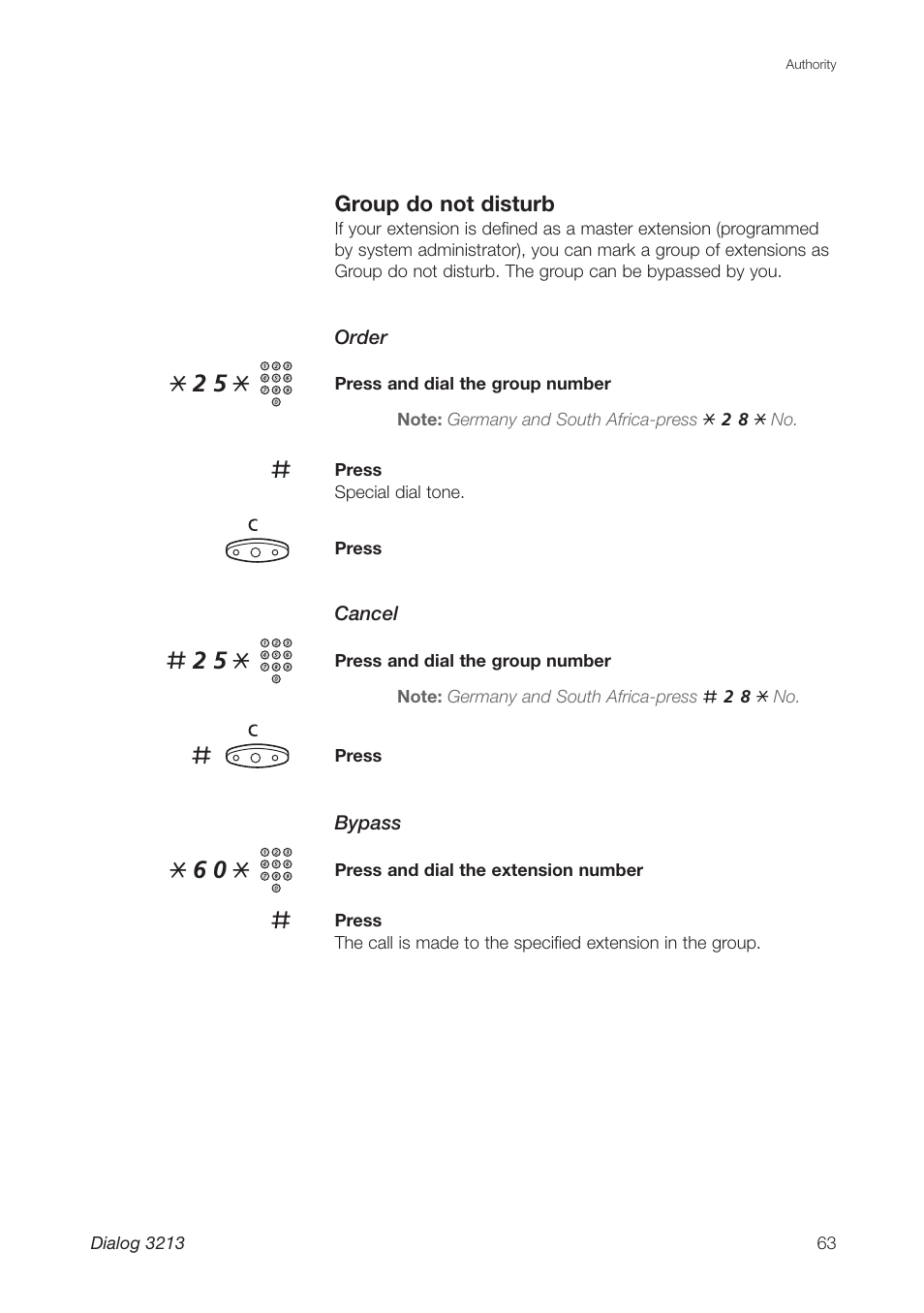 Ericsson Dialog 3213 User Manual | Page 63 / 92