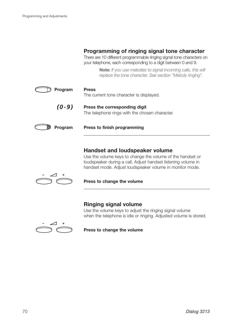 Ericsson Dialog 3213 User Manual | Page 70 / 92