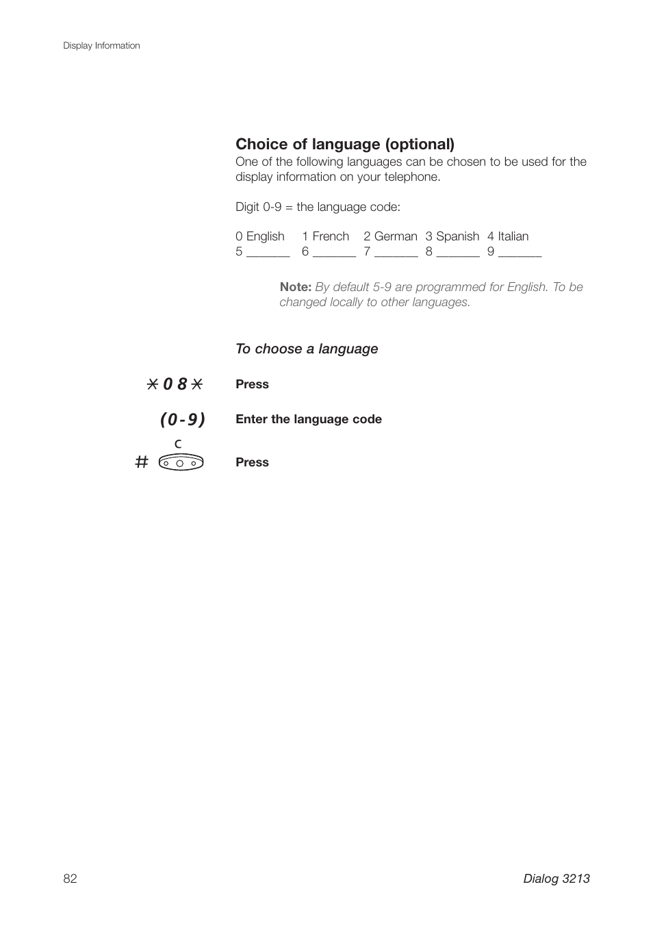 Ericsson Dialog 3213 User Manual | Page 82 / 92