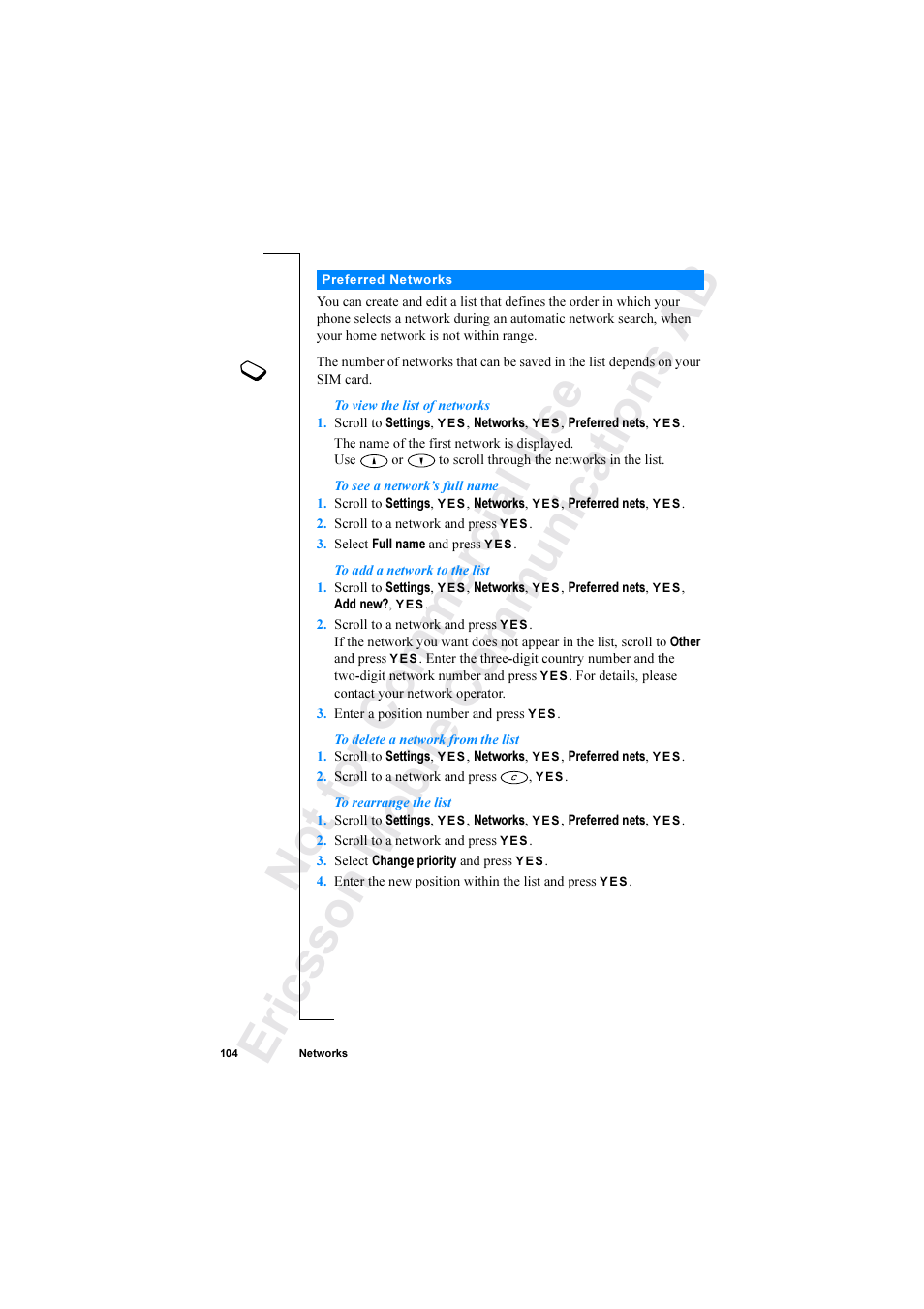 Ericsson R520 User Manual | Page 104 / 152