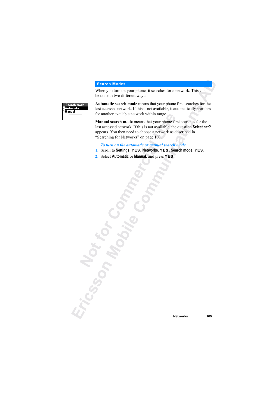 Ericsson R520 User Manual | Page 105 / 152