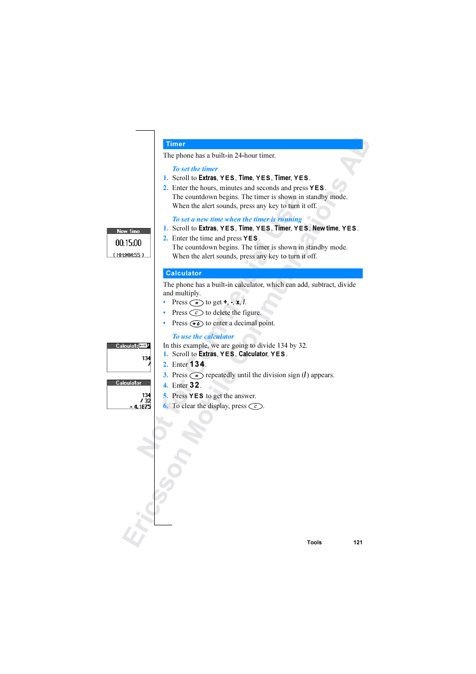 Ericsson R520 User Manual | Page 121 / 152