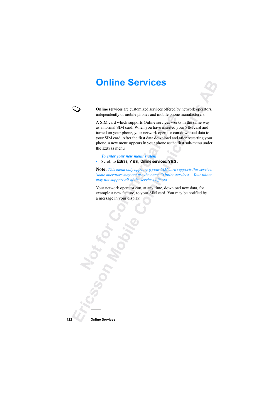 Ericsson R520 User Manual | Page 122 / 152