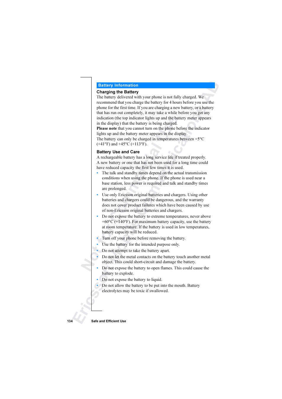 Ericsson R520 User Manual | Page 134 / 152