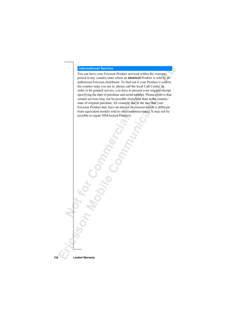 Ericsson R520 User Manual | Page 138 / 152