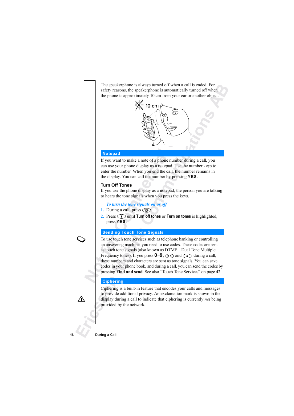 Ericsson R520 User Manual | Page 16 / 152