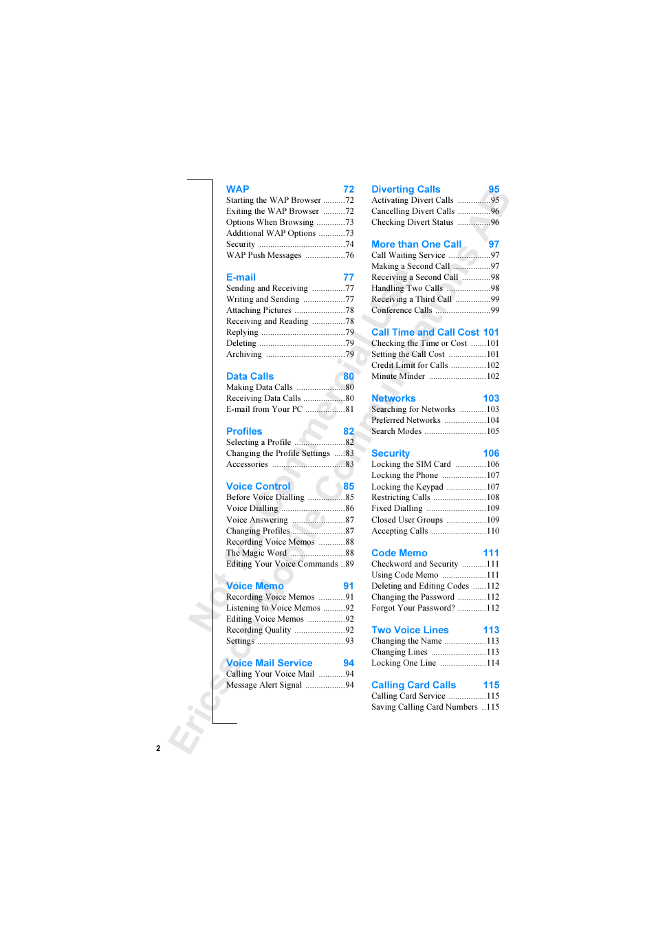 Ericsson R520 User Manual | Page 2 / 152