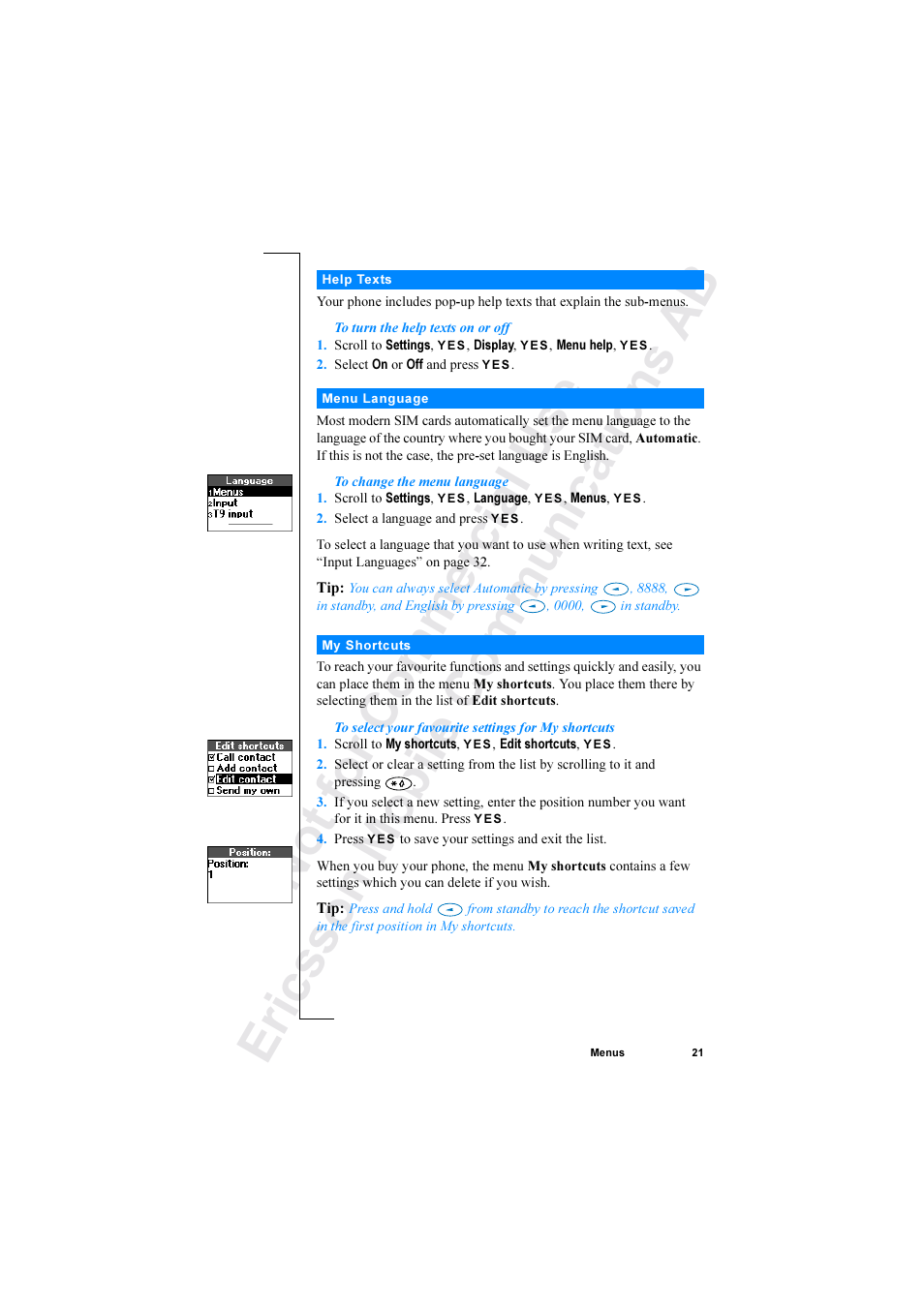 Ericsson R520 User Manual | Page 21 / 152