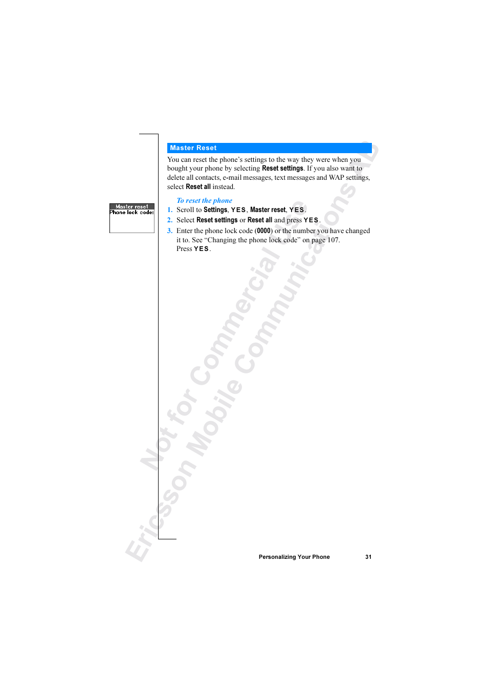 Ericsson R520 User Manual | Page 31 / 152