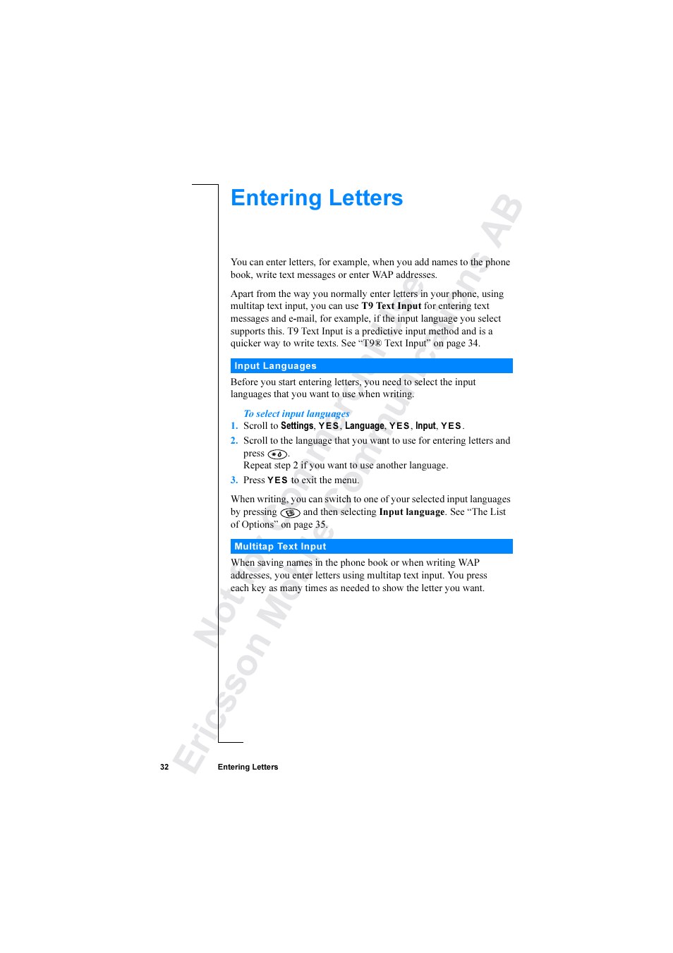 Ericsson R520 User Manual | Page 32 / 152