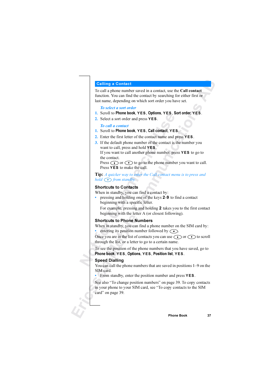 Ericsson R520 User Manual | Page 37 / 152