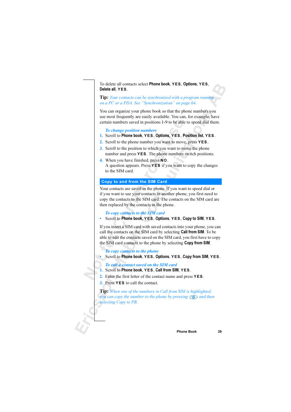 Ericsson R520 User Manual | Page 39 / 152