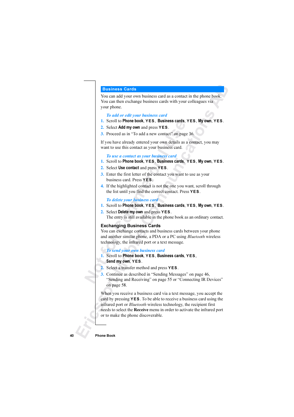 Ericsson R520 User Manual | Page 40 / 152