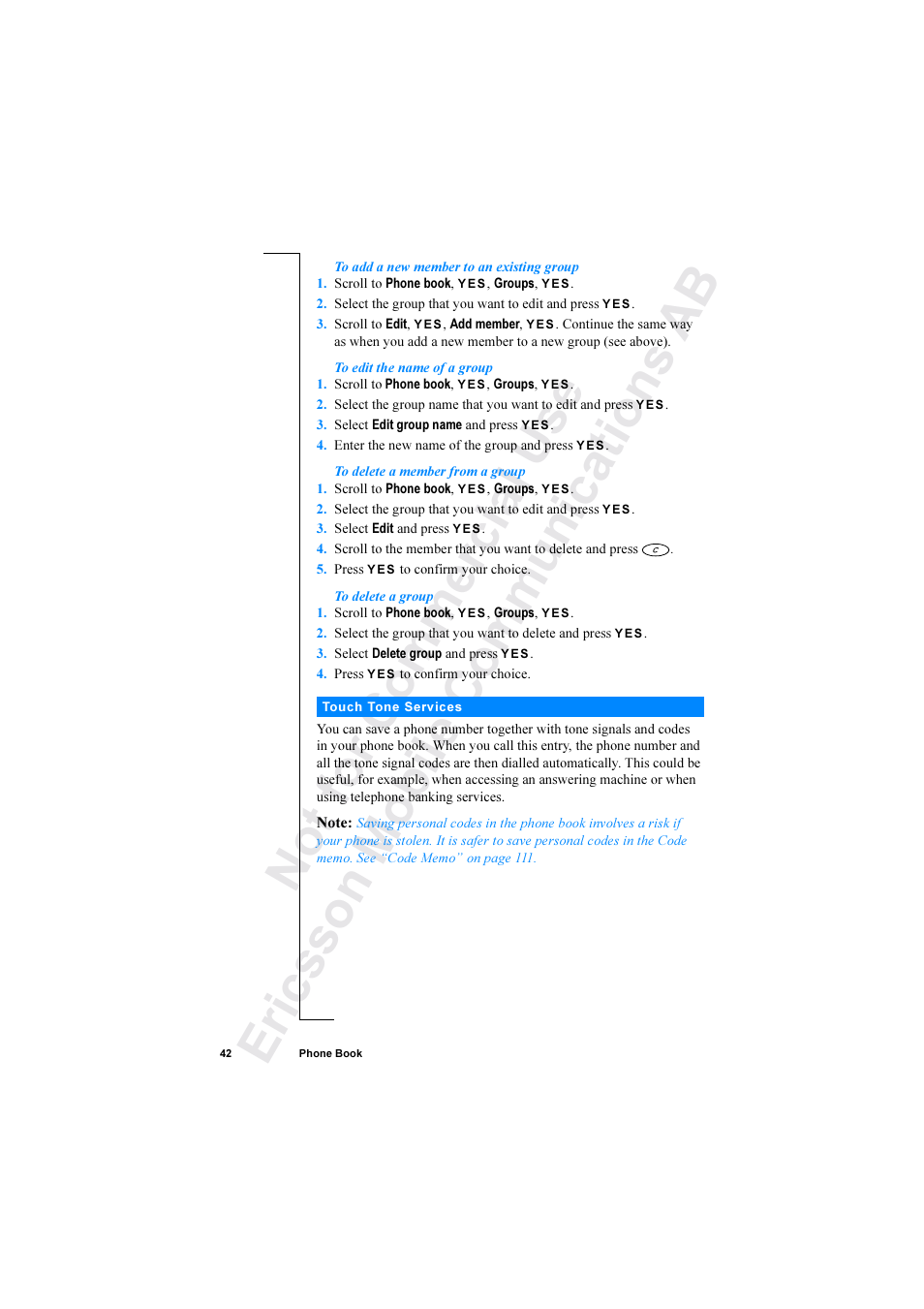 Ericsson R520 User Manual | Page 42 / 152