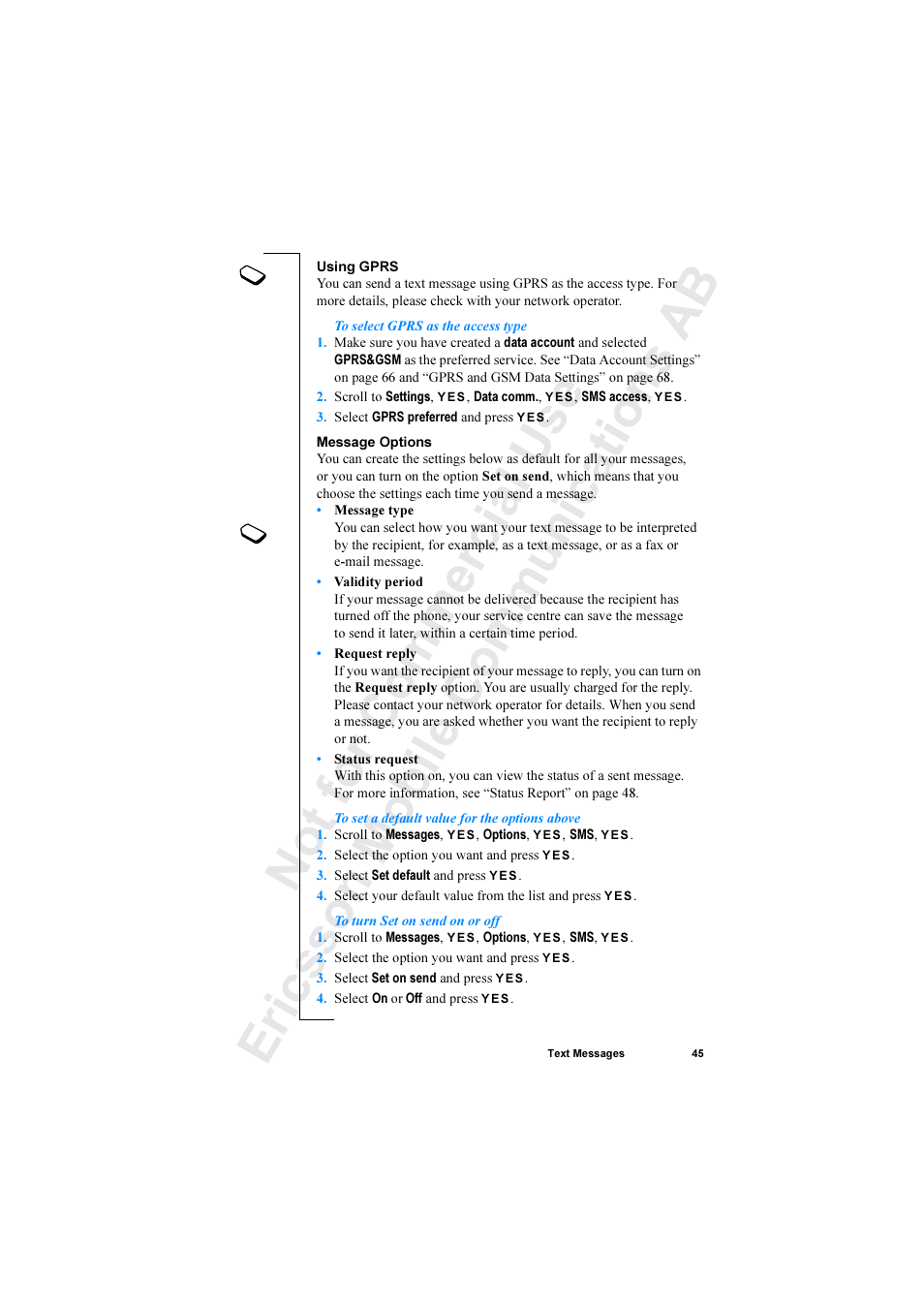 Ericsson R520 User Manual | Page 45 / 152