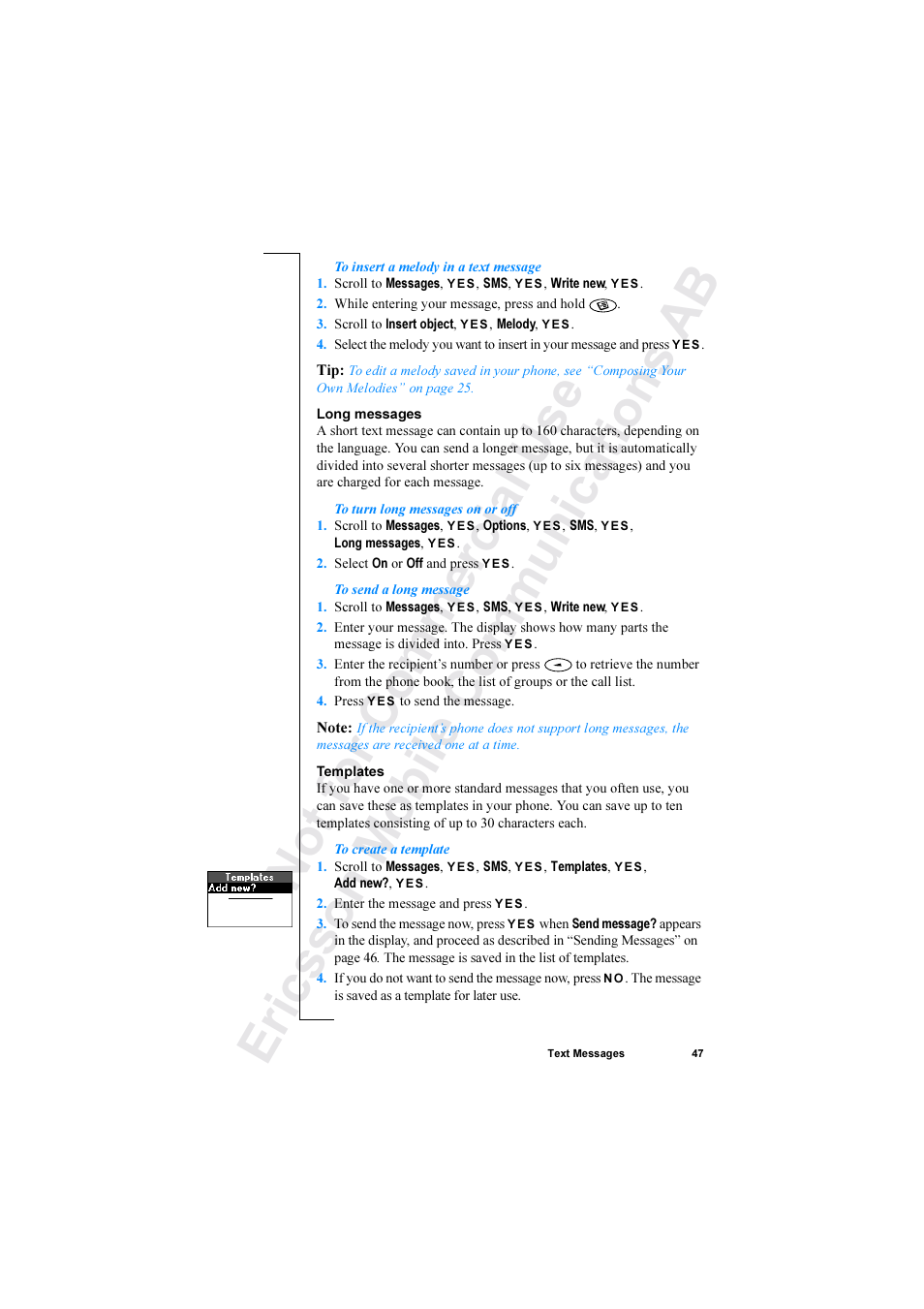 Ericsson R520 User Manual | Page 47 / 152