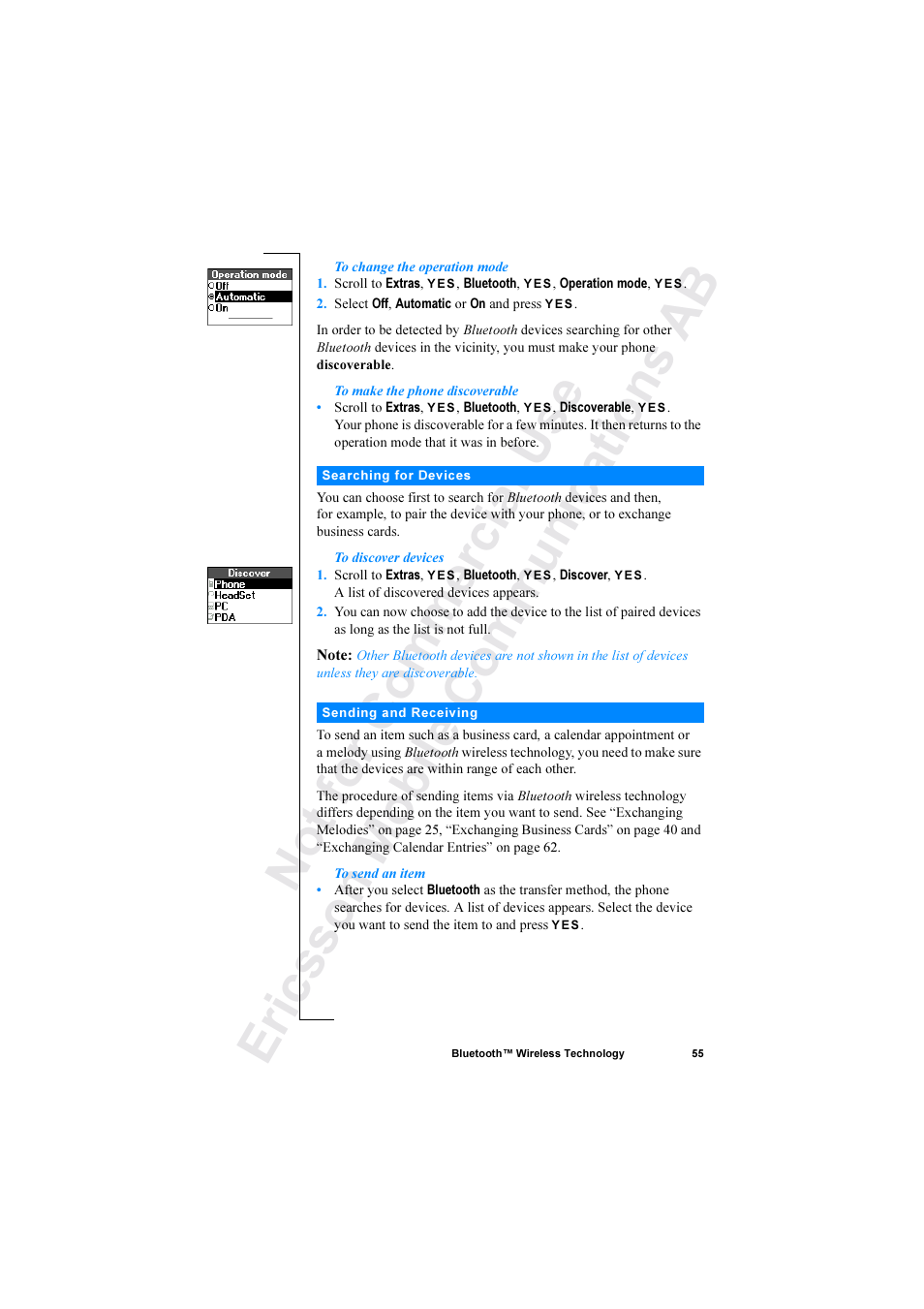 Ericsson R520 User Manual | Page 55 / 152