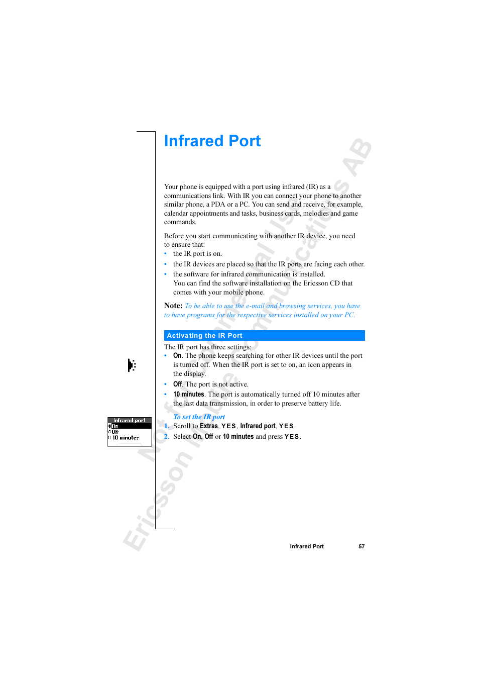 Ericsson R520 User Manual | Page 57 / 152