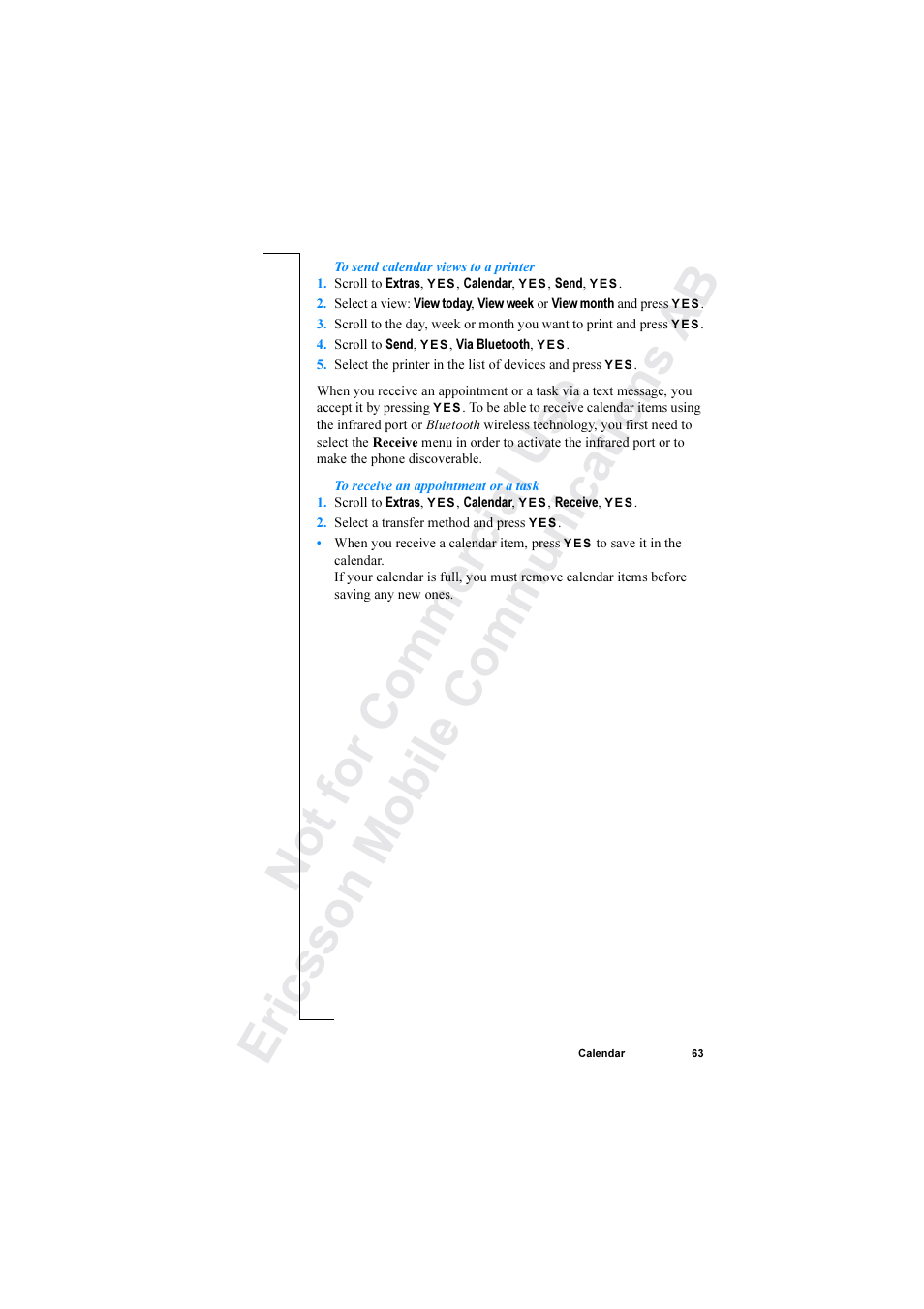 Ericsson R520 User Manual | Page 63 / 152