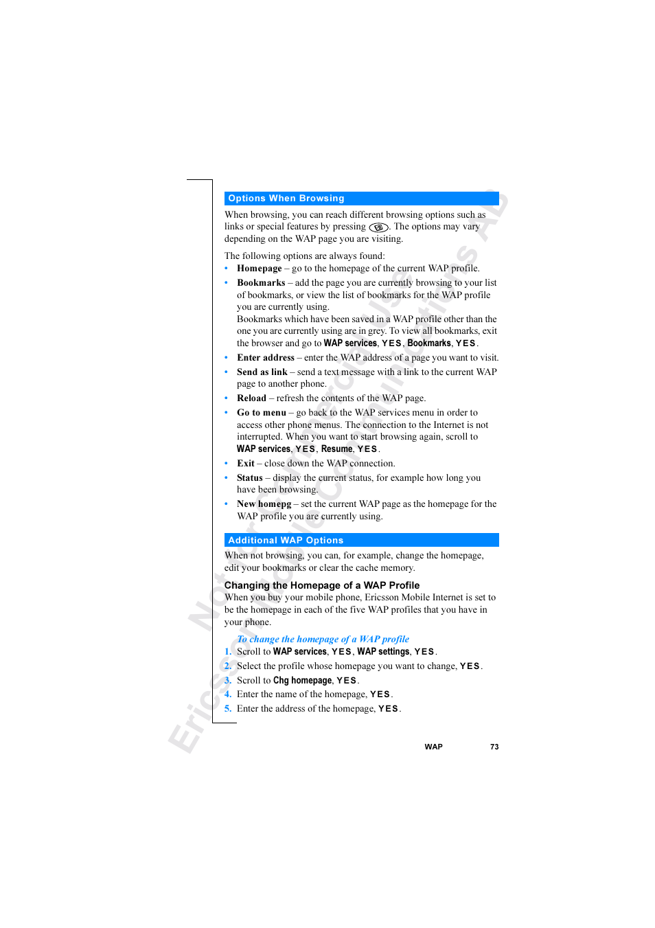 Ericsson R520 User Manual | Page 73 / 152