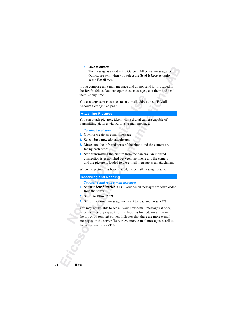 Ericsson R520 User Manual | Page 78 / 152