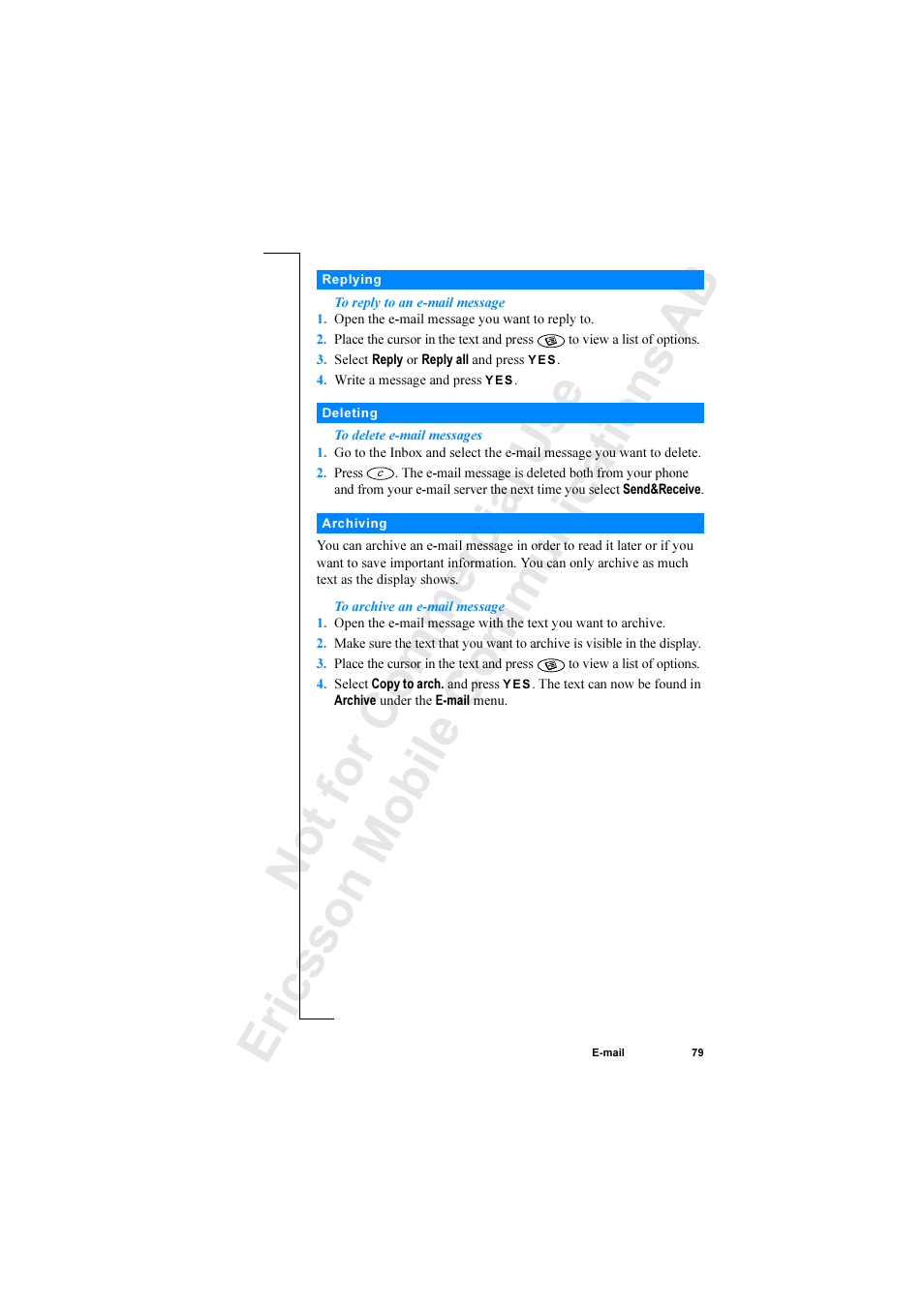 Ericsson R520 User Manual | Page 79 / 152