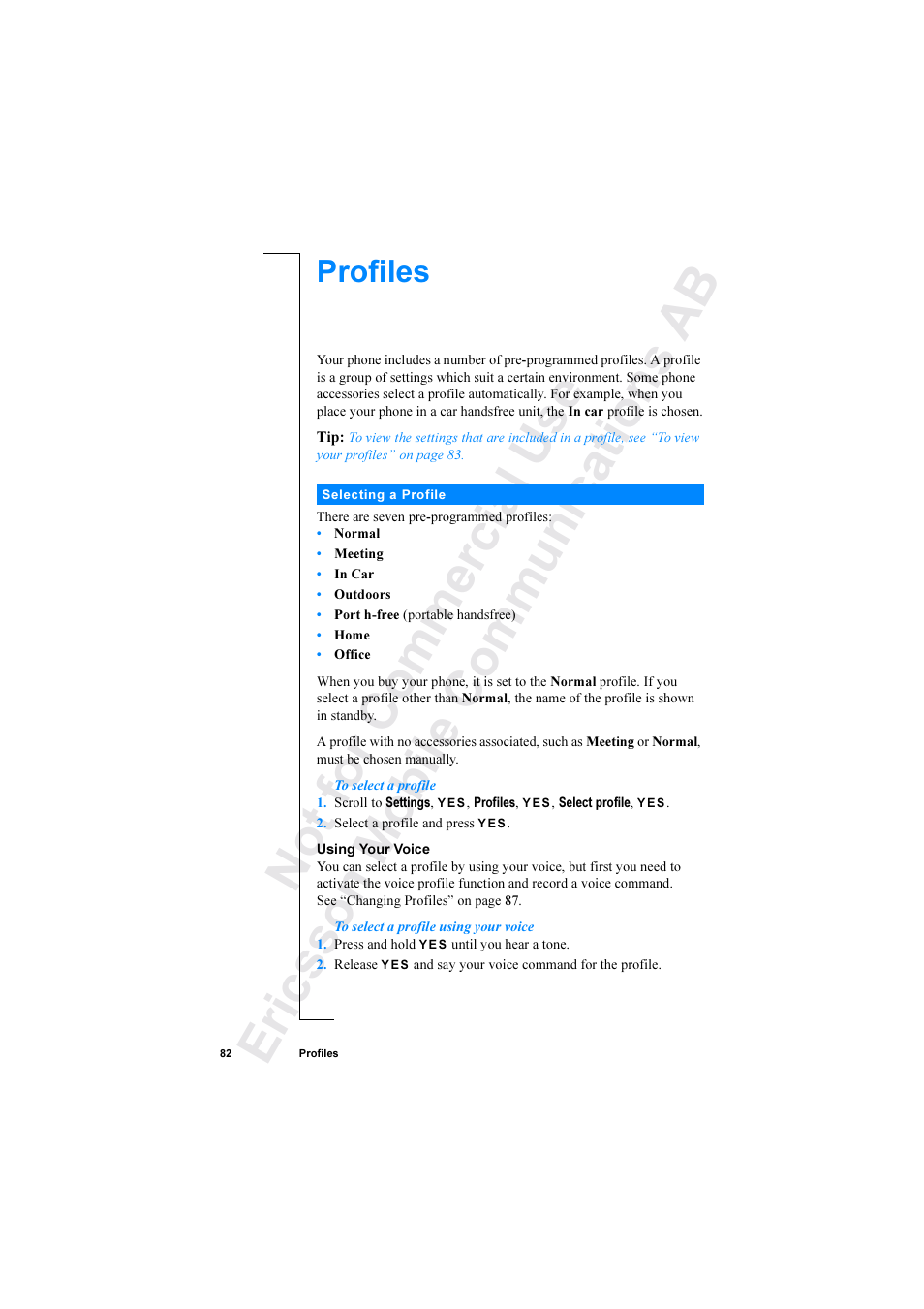 Ericsson R520 User Manual | Page 82 / 152