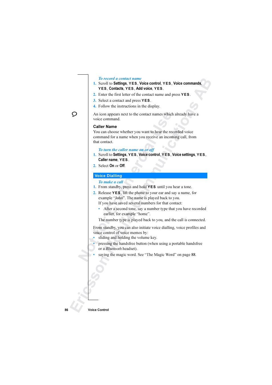 Ericsson R520 User Manual | Page 86 / 152