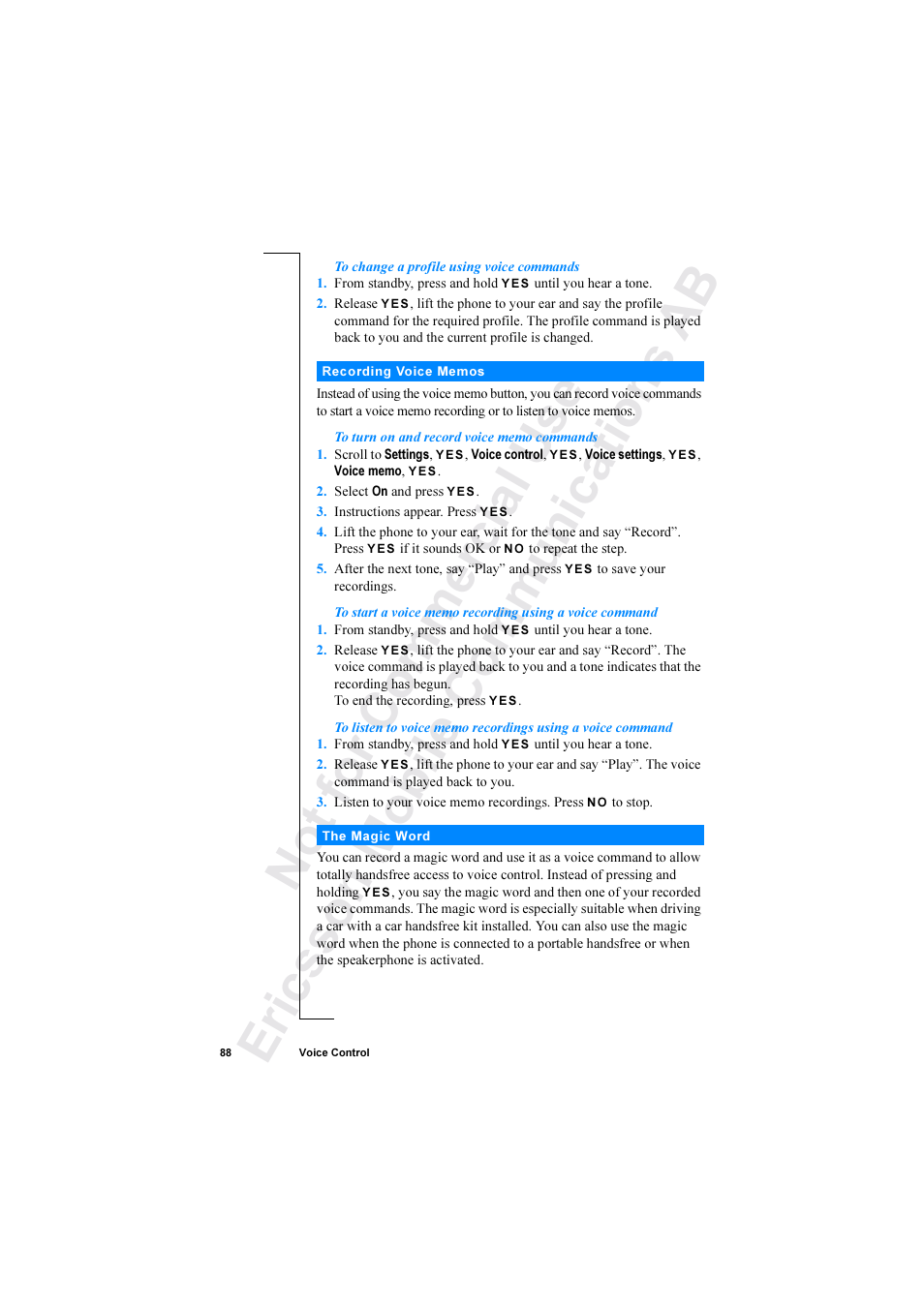 Ericsson R520 User Manual | Page 88 / 152