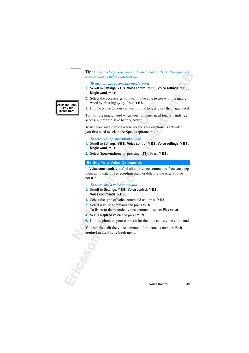 Ericsson R520 User Manual | Page 89 / 152