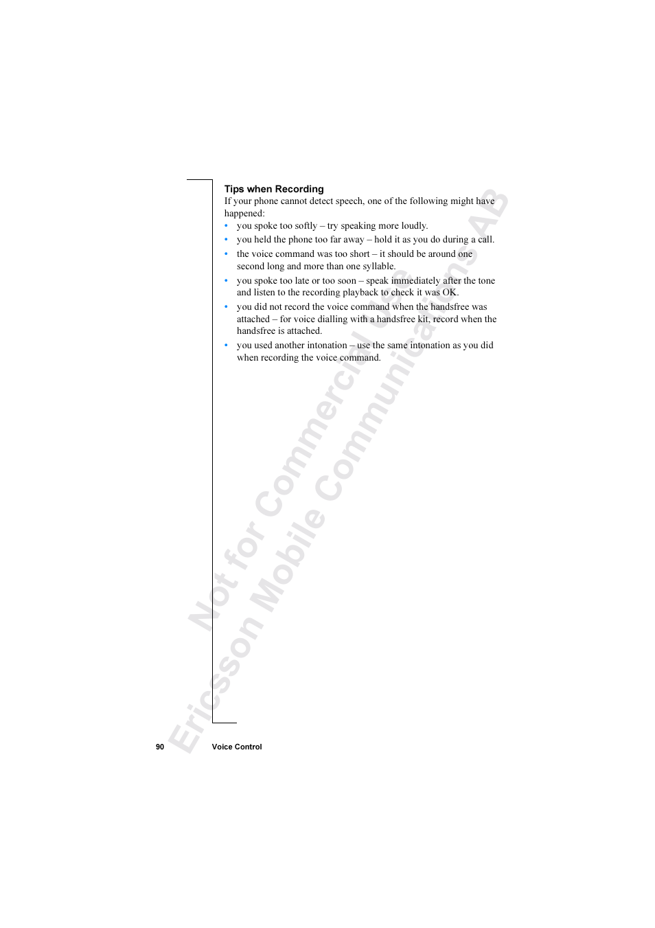 Ericsson R520 User Manual | Page 90 / 152