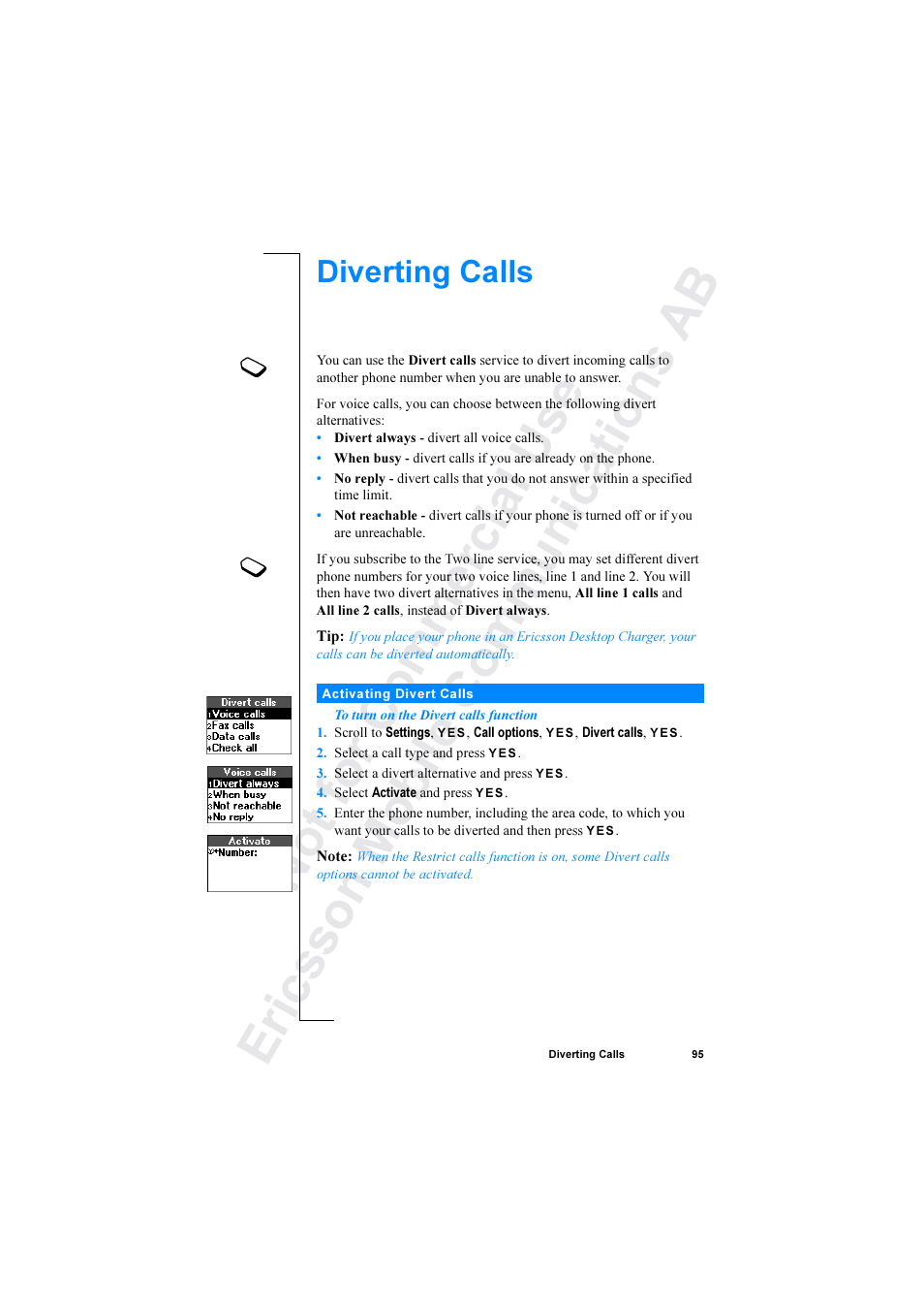 Ericsson R520 User Manual | Page 95 / 152